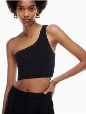 Babaton Black One-Shoulder Top